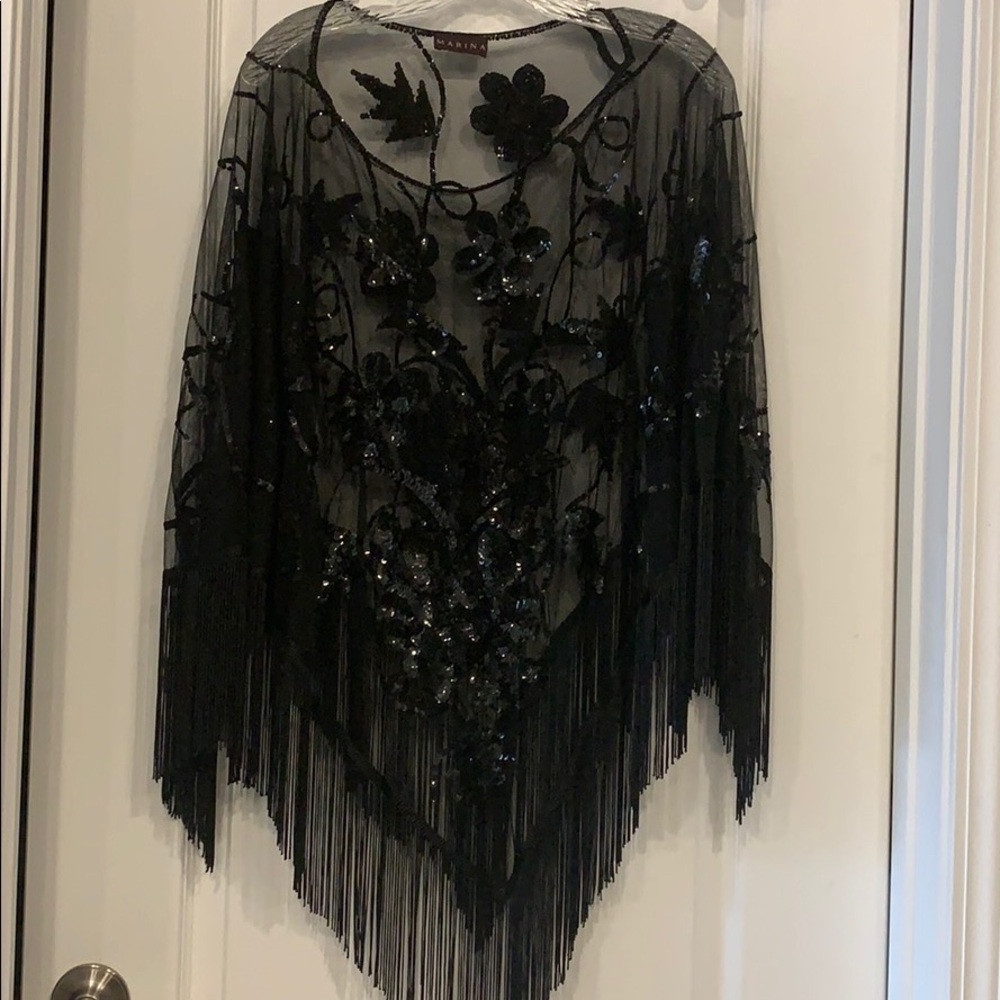 Sequin poncho